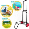 Aktive Składany Wózek Plażowy 35x45x100 Cm Czarny Czarny Podgląd zdjęcia produktu 8