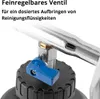 Close-up of a valve mechanism on a cleaning fluid dispenser. Voir les images du produit
