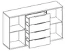 Kommode CAPRI Sideboard Wohnzimmer Schlafzimmer Flur Produktbild-Vorschau 6