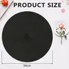 Homcomodar Set de 6 Sets de Table Ronds Noir 34cm - Lavable Voir les images du produit 2