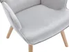 VATELY Sessel aus grauem Velours Produktbild-Vorschau 4