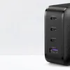 A close-up view of the side of a black USB wall charger with multiple ports. Produktbild-Vorschau