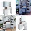 Coiffeuse Vicco Conrada Blanc/Sonoma 80cm avec éclairage Voir les images du produit 8