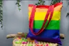 Bunte Baumwoll-Einkaufstasche 38x42 cm – Regenbogen Produktbild-Vorschau 2