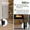 Klappbares Kaminschutzgitter aus Metall, Schwarz, 300x70 Produktbild-Vorschau 5