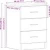 vidaXL Szafki nocne 2 szt. czarne 38x35x56 cm materiał Podgląd zdjęcia produktu 7