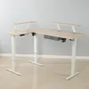 An L-shaped standing desk with monitor shelves and a drawer. Voir les images du produit