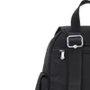 A close-up view of a black Kipling backpack, focusing on the strap and zipper details. Produktbild-Vorschau