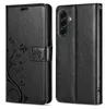 A black flip case for a Samsung Galaxy A56 phone is shown from two angles, open and closed. Produktbild-Vorschau