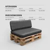 Palettenkissen-Set Anthrazit 2-tlg, Sitzkissen 120x80 cm & Produktbild-Vorschau 3