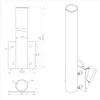 SkyRevolt Balkonhalter 40cm Ø 48mm Stahl Mast für Geländer Produktbild-Vorschau 7