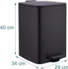 Relaxdays Cestino da cucina, 20 litri, chiusura automatica, Anteprima dell’immagine prodotto 4