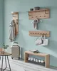 HAKU Wandgarderobe Eiche hell, schwarz - MDF, Metall, Produktbild-Vorschau 7