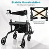 GOPLUS Rollator, 2 in 1 Rollstuhl faltbar aus Aluminium bis Produktbild-Vorschau 3