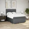 Boxspringbett mit Matratze Dunkelgrau 140x190 cm Stoff Produktbild-Vorschau 3