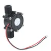 A black micro water generator with red and black wires and a white label. Náhled obrázku produktu