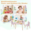 COSTWAY Tavolo per bambini con 2 sedie, set da pranzo per Anteprima dell’immagine prodotto 8