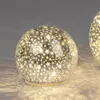 LED Deko-Kugel 12 cm Silber Glaskugel mit Timer 6h/18h - Produktbild-Vorschau 1