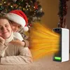 A mother and child are enjoying the warmth of a space heater in a festive Christmas setting. Voir les images du produit