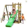 Fungoo Spielturm "Funny 3" natur mit Schaukel, Rutsche, Produktbild-Vorschau 2