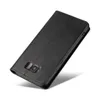 A black leather flip case for a smartphone is shown against a white background. Produktbild-Vorschau