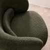sweeek - 360°-Drehsessel mit Stoffbezug - Khaki Produktbild-Vorschau 8