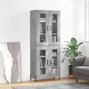 vidaXL Highboard Betongrau 69,5x34x180 cm Holzwerkstoff Produktbild-Vorschau 1