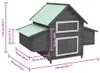 vidaXL Kurník šedobílý 150x96x110 cm jedlový masiv Náhled obrázku produktu 7