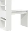 vidaXL Stôl s policou Biely 113 x 54 x 120 cm Materiál na Náhľad obrázku produktu 7