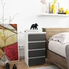 Kommode AKORD CL4 Weiß 40 cm 4 Schubladen Front Graphitgrau Produktbild-Vorschau 8