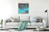 MuchoWow® Textilposter Singapur - Karte - Blau - Stadtplan Produktbild-Vorschau 3