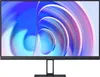 A black computer monitor on a stand, displaying a colorful abstract wallpaper. Podgląd zdjęcia produktu