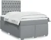 vidaXL Boxspringbett mit Matratze Hellgrau 120x190 cm Stoff Produktbild-Vorschau 2