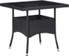 The Living Store 3-tlg. Garten-Essgruppe Schwarz Poly Produktbild-Vorschau 3
