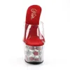 ADORE-701FL Damen Slipper von Pleaser, Transparent Rot , EU Produktbild-Vorschau 9