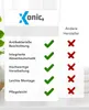 A comparison chart showing features of a Xonic product versus other manufacturers. Produktbild-Vorschau