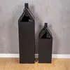 2er Set Laterne Haus 65-95cm Metall Schwarz Deko Windlicht Produktbild-Vorschau 6