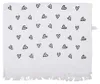 Clayre & Eef Gästehandtuch 40x66 cm Weiß Baumwolle Herzen Produktbild-Vorschau 1