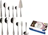 A collection of silverware and a cake server are displayed against a white background, with a product box in the lower right corner. Anteprima dell’immagine prodotto