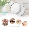 A makeup mirror with a suction cup and 3x magnification, shown with close-up shots of makeup application and skincare. Podgląd zdjęcia produktu