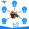 A collage of marketing graphics and product images for dog treats. Produktbild-Vorschau