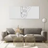 Bilder auf glas - Einteilig - Frau Bleistift Linie - Produktbild-Vorschau 7