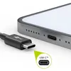 A close-up of a USB-C cable connector being inserted into a port on a device. Produktbild-Vorschau