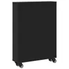 vidaXL Aufbewahrungswagen Schmal Schwarz 48x13x68 cm Produktbild-Vorschau 6