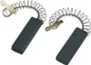Two carbon brushes with springs and connectors, isolated on a white background. Produktbild-Vorschau
