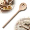 DREWNIANA ŁYŻKA bukowa 20 cm wycięciem „UŚMIECH" do Podgląd zdjęcia produktu 1