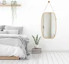 Relaxdays Hängespiegel, Bambusrahmen, verstellbarer Gurt, Produktbild-Vorschau 5