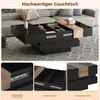 okwish Quadratischer Couchtisch Wohnzimmertisch mit Produktbild-Vorschau 4