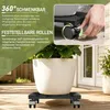 YARDIN 2 Stück WPC Pflanzenroller 30x30 cm Quadratisch Produktbild-Vorschau 5