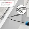 Close-up of a furniture handle being installed with a screwdriver. Produktbild-Vorschau